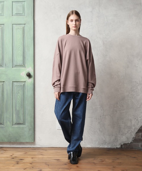 Art re A select(アトリエセレクト)の「OVERSIZED DOLMAN SWEATSHIRT/ソフトタッチ裏毛 オーバーサイズ ドルマン スウェット プルオーバー(スウェット・メンズ・アイボリー/ブルー/ピンク/ベージュ/スミクロ・L/M)」の7枚目の写真
