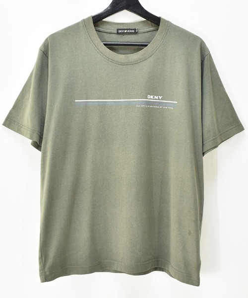 DKNY(ディーケーエヌワイ)の「【ヴィンテージ古着】DKNY JEANS / ダナキャランニューヨーク ジーンズ ロゴ プリントTシャツ(Tシャツ/カットソー・メンズ・カーキ・X-LARGE)」の2枚目の写真
