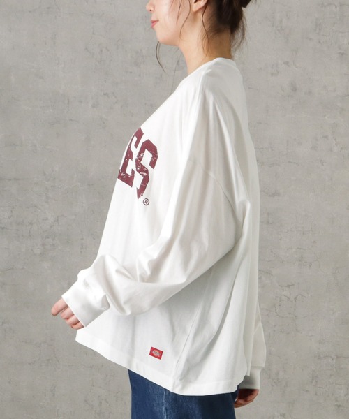 Dickies(ディッキーズ)の「Dickies ディッキーズ ロゴプリント天竺ロングスリーブTシャツ(Tシャツ/カットソー・レディース・グリーン/ホワイト/オレンジ/ブルー/ブラック・M)」の18枚目の写真