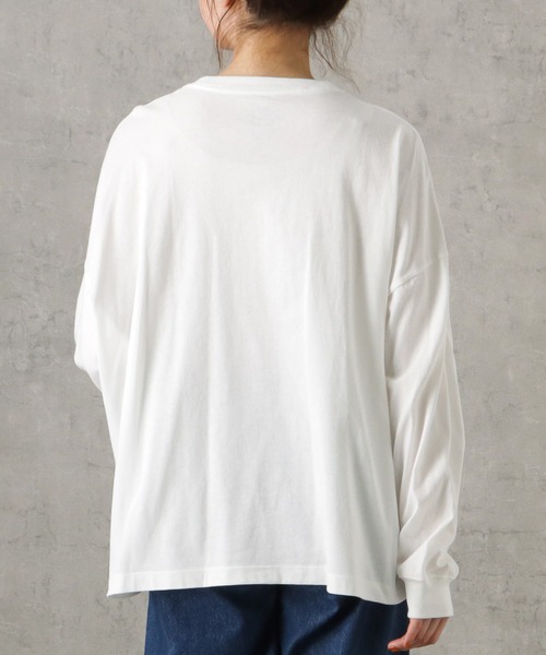 Dickies(ディッキーズ)の「Dickies ディッキーズ ロゴプリント天竺ロングスリーブTシャツ(Tシャツ/カットソー・レディース・グリーン/ホワイト/オレンジ/ブルー/ブラック・M)」の19枚目の写真