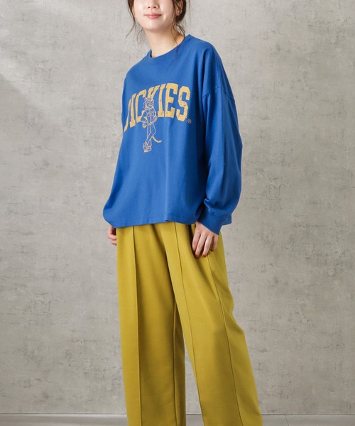 Dickies(ディッキーズ)の「Dickies ディッキーズ ロゴプリント天竺ロングスリーブTシャツ(Tシャツ/カットソー・レディース・グリーン/ホワイト/オレンジ/ブルー/ブラック・M)」の8枚目の写真