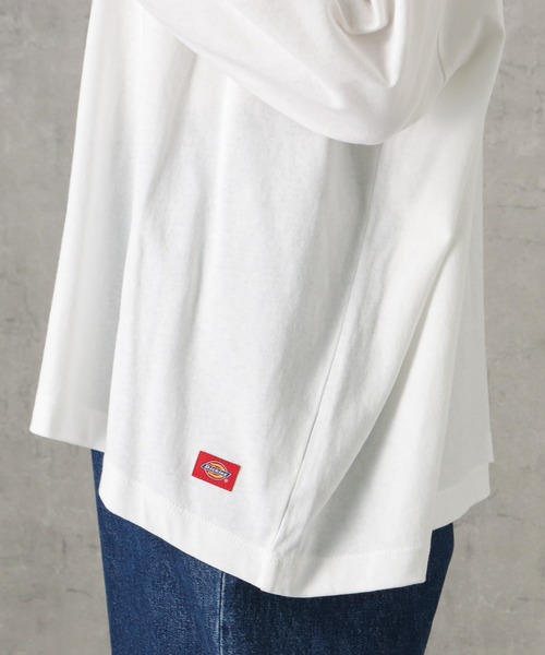Dickies(ディッキーズ)の「Dickies ディッキーズ ロゴプリント天竺ロングスリーブTシャツ(Tシャツ/カットソー・レディース・グリーン/ホワイト/オレンジ/ブルー/ブラック・M)」の15枚目の写真