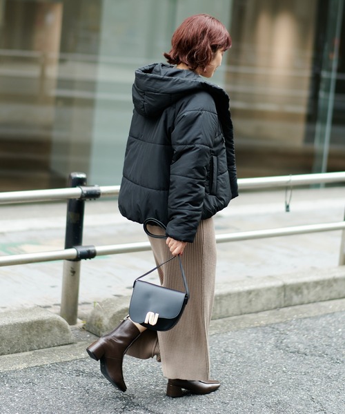 natural couture（ナチュラルクチュール）の「エコダウン（ダウンジャケット/コート・レディース・ベージュ/アイボリー/ブラック・FREE）」の15枚目の写真