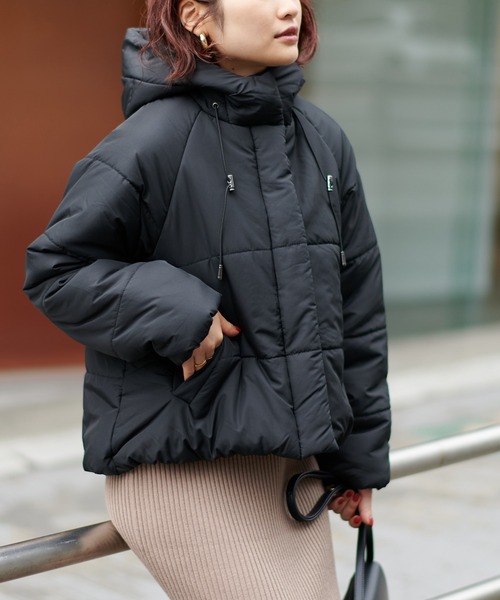 natural couture（ナチュラルクチュール）の「エコダウン（ダウンジャケット/コート・レディース・ベージュ/アイボリー/ブラック・FREE）」の16枚目の写真