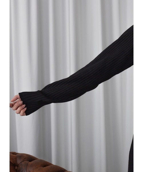 Adoon plain（アドーンプレーン）の「ウエストカットニットワンピース（ワンピース・レディース・ブラック・FREE）」の14枚目の写真