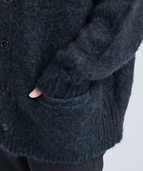 NEONSIGN（ネオンサイン）の「STUDIOUS別注 Innermost color mohair cardigan（カーディガン/ボレロ・メンズ・ダークグリーン/パープル/サックスブルー/ピンク/グリーン・44/46）」の21枚目の写真