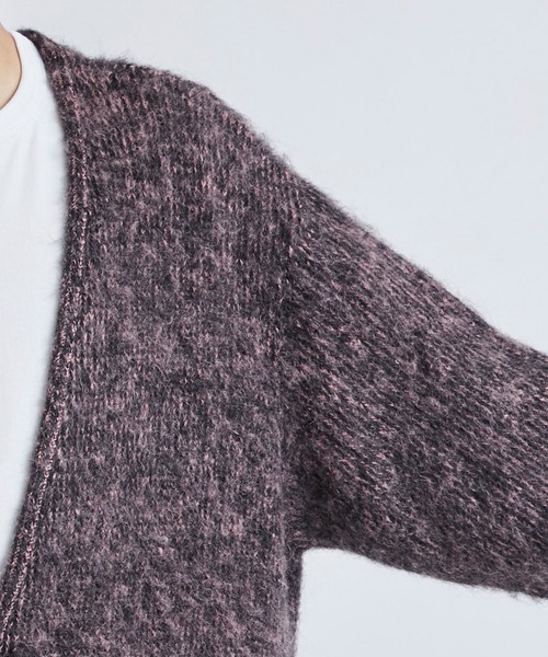 NEONSIGN（ネオンサイン）の「STUDIOUS別注 Innermost color mohair cardigan（カーディガン/ボレロ・メンズ・ダークグリーン/パープル/サックスブルー/ピンク/グリーン・44/46）」の20枚目の写真