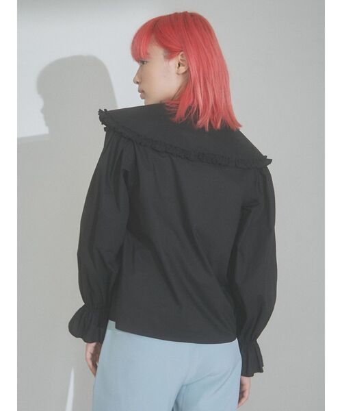 merry jenny（メリージェニー）の「リボンフリルカラーブラウス（シャツ/ブラウス・レディース・ブラック/ライトブルー/オフホワイト・FREE）」の6枚目の写真