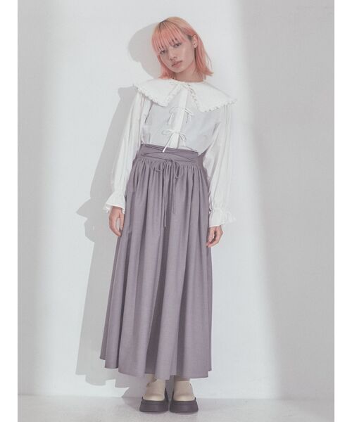 merry jenny（メリージェニー）の「リボンフリルカラーブラウス（シャツ/ブラウス・レディース・ブラック/ライトブルー/オフホワイト・FREE）」の17枚目の写真