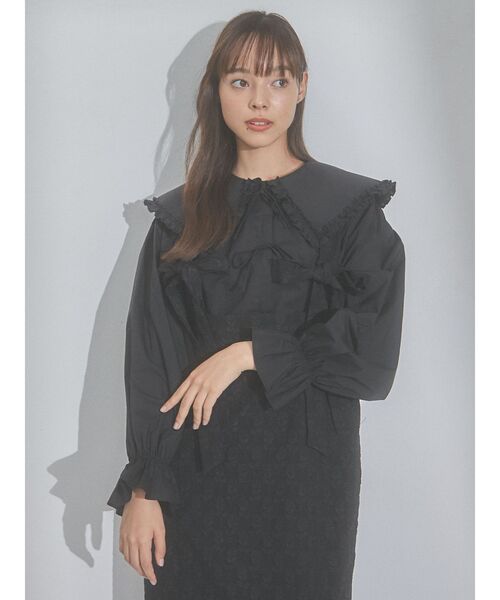 merry jenny（メリージェニー）の「リボンフリルカラーブラウス（シャツ/ブラウス・レディース・ブラック/ライトブルー/オフホワイト・FREE）」の19枚目の写真