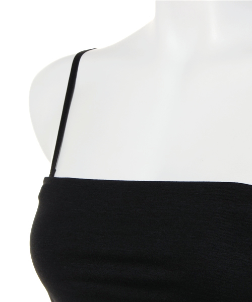 LIMITLESS LUXURY（リミットレスラグジュアリー）の「ショートチュールキャミ。（キャミソール・レディース・ブラック/ホワイト/ネイビー・FREE）」の6枚目の写真