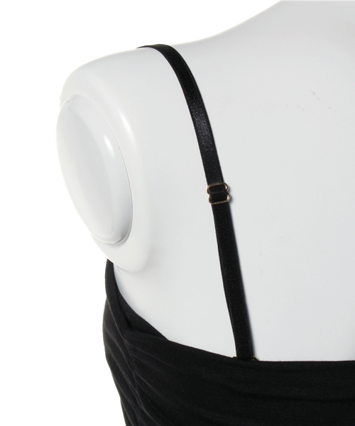 LIMITLESS LUXURY（リミットレスラグジュアリー）の「ショートチュールキャミ。（キャミソール・レディース・ブラック/ホワイト/ネイビー・FREE）」の7枚目の写真