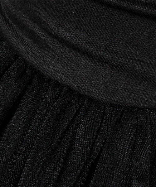 LIMITLESS LUXURY（リミットレスラグジュアリー）の「ショートチュールキャミ。（キャミソール・レディース・ブラック/ホワイト/ネイビー・FREE）」の9枚目の写真