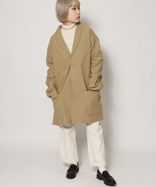 CAL O LINE（キャルオーライン）の「CAL O LINE/キャルオーライン SMOCK JK ジャケット（ブルゾン・メンズ・ベージュ/ネイビー・M/L）」の15枚目の写真