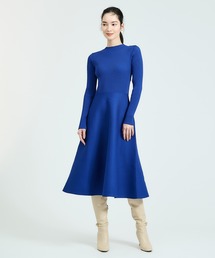 ESTNATION リブフィット&フレアワンピース、ニットケープ