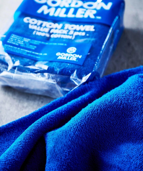 GORDON MILLER（ゴードンミラー）の「GORDON MILLER（ゴードンミラー）コットンタオル 5PCS（掃除グッズ・メンズ・ブルー/イエロー・FREE）」の3枚目の写真
