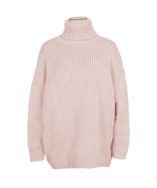 タートルネック・手編み風ざっくりニットトップス/22630（ニット