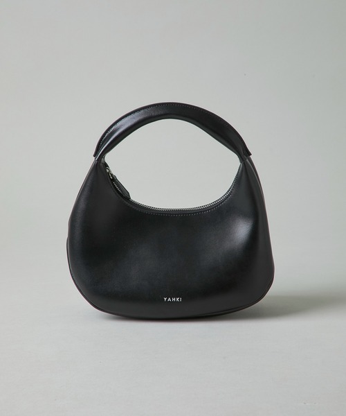 美品 YAHKI ヤーキ ブラック ハンドバッグ レザー ワンハンドル　小さ目 YAHKI（ヤーキ） レザー ハンドバッグ｜ROCOCO ONLINE STORE