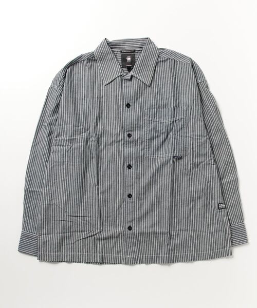 G-STAR（ジースター）の「BOXY FIT SHIRT/オーバーサイズ/シャツジャケット（シャツ/ブラウス・メンズ・ストライプ・LARGE/MEDIUM/X-LARGE/X-SMALL/SMALL）」の7枚目の写真