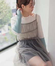 Kastane | 【2023AWカタログ掲載/新色追加】袖配色アメスリリブニット(ニット/セーター)