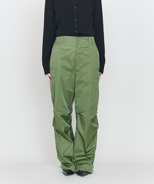 ASTRAET（アストラット）の「＜ASTRAET＞P/C ツイル スソドロー カーゴパンツ（カーゴパンツ・レディース・ホワイト/オリーブ・1/0）」の11枚目の写真