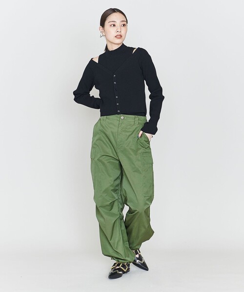 ASTRAET（アストラット）の「＜ASTRAET＞P/C ツイル スソドロー カーゴパンツ（カーゴパンツ・レディース・ホワイト/オリーブ・1/0）」の10枚目の写真