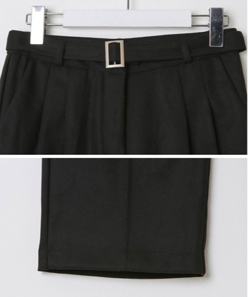 SONA（ソナ）の「SONA [ベルト付き]ピンタックワイドスラックス（スラックス・レディース・チャコールグレー/ブラウン・SMALL/MEDIUM）」の19枚目の写真