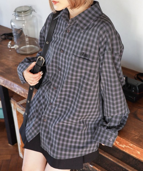 PBLIM(ページボーイリム)の「PAGEBOYLIM/タータンチェックシャツ(シャツ/ブラウス・レディース・パープル系その他/グリーン系その他/ブラウン系その他・FREE)」の10枚目の写真