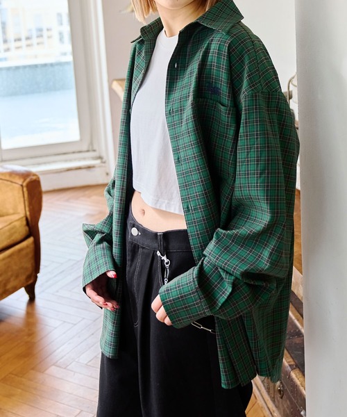 PBLIM(ページボーイリム)の「PAGEBOYLIM/タータンチェックシャツ(シャツ/ブラウス・レディース・パープル系その他/グリーン系その他/ブラウン系その他・FREE)」の18枚目の写真