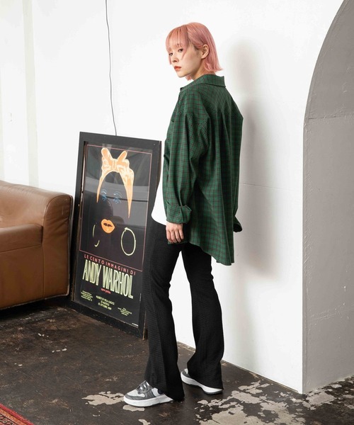 PBLIM(ページボーイリム)の「PAGEBOYLIM/タータンチェックシャツ(シャツ/ブラウス・レディース・パープル系その他/グリーン系その他/ブラウン系その他・FREE)」の16枚目の写真