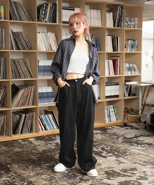 PBLIM(ページボーイリム)の「PAGEBOYLIM/タータンチェックシャツ(シャツ/ブラウス・レディース・パープル系その他/グリーン系その他/ブラウン系その他・FREE)」の7枚目の写真