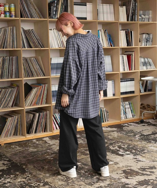 PBLIM(ページボーイリム)の「PAGEBOYLIM/タータンチェックシャツ(シャツ/ブラウス・レディース・パープル系その他/グリーン系その他/ブラウン系その他・FREE)」の9枚目の写真