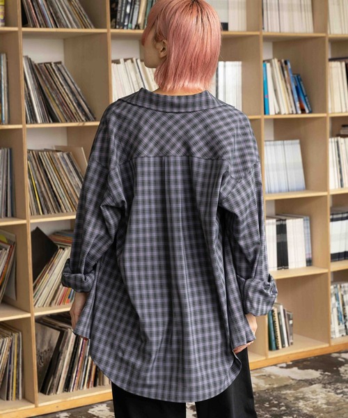 PBLIM(ページボーイリム)の「PAGEBOYLIM/タータンチェックシャツ(シャツ/ブラウス・レディース・パープル系その他/グリーン系その他/ブラウン系その他・FREE)」の6枚目の写真