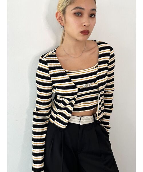 EMODA（エモダ）の「マークツインセット（Tシャツ/カットソー・レディース・その他/ホワイト/ブラック/パープル・FREE）」の4枚目の写真