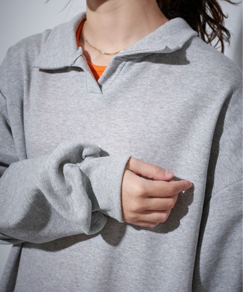 ECRIRE（エクリール）の「裏起毛スキッパーワンピース（ワンピース・レディース・グレー/ベージュ/ネイビー・M）」の7枚目の写真