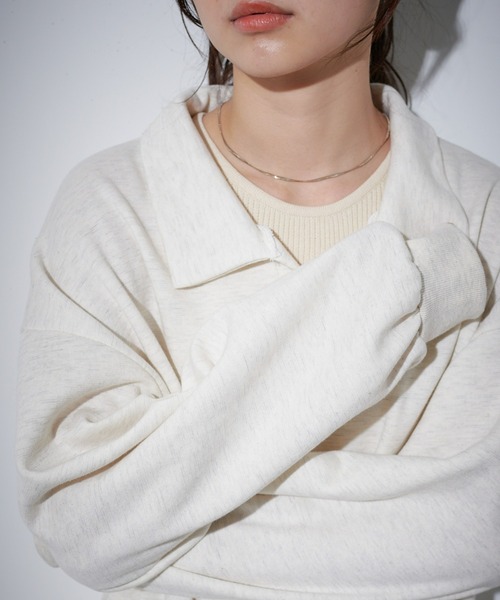 ECRIRE（エクリール）の「裏起毛スキッパーワンピース（ワンピース・レディース・グレー/ベージュ/ネイビー・M）」の8枚目の写真