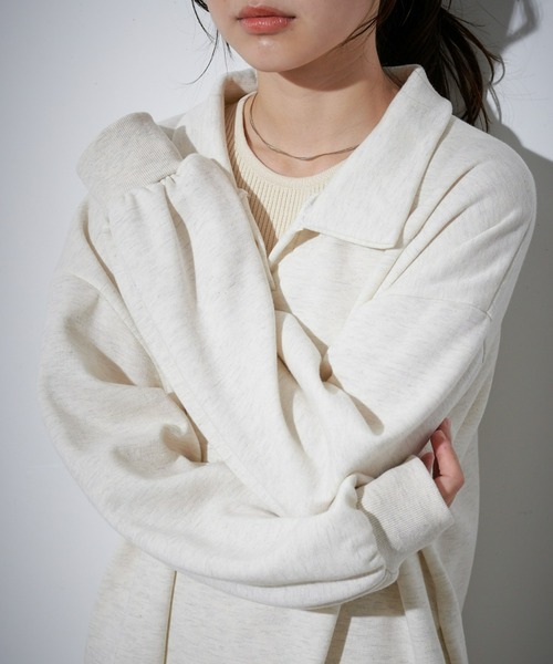 ECRIRE（エクリール）の「裏起毛スキッパーワンピース（ワンピース・レディース・グレー/ベージュ/ネイビー・M）」の10枚目の写真