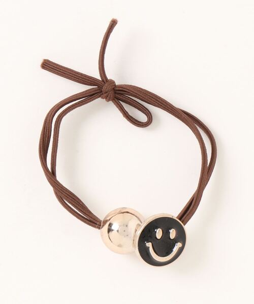 Fun & Daily（ファンアンドデイリー）の「F&D : スマイル＆ボールヘアゴム（ヘアゴム・レディース・ブラック/イエロー/ブラウン/グリーン/ピンク・FREE）」の8枚目の写真