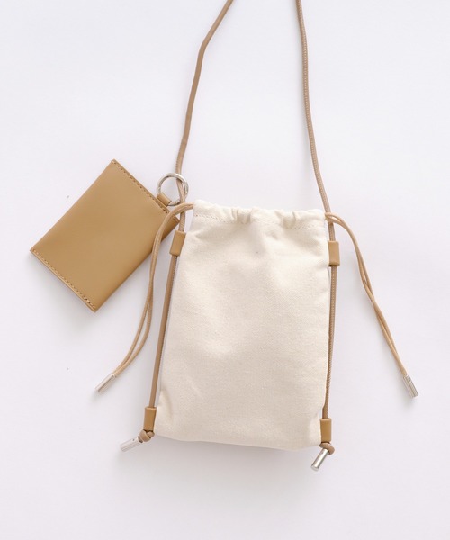 cache cache（カシュ カシュ）の「スマホ巾着ショルダー（ショルダーバッグ・レディース・レオパード/ベージュ/オレンジ/ブラック/ゼブラ・フリー）」の16枚目の写真