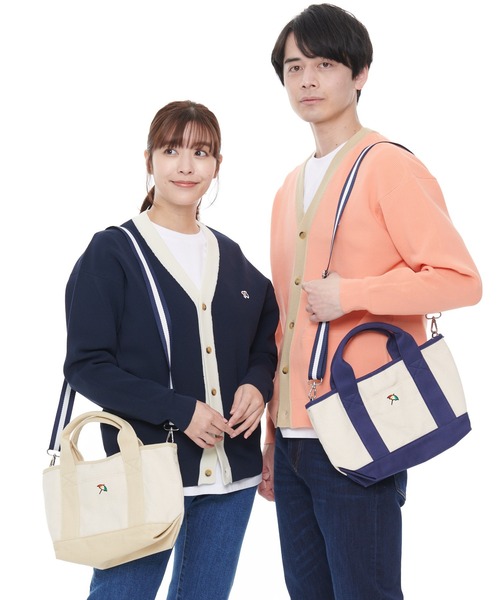 Arnold Palmer(アーノルドパーマー)の「キャンバス シェア スモール トート(トートバッグ・レディース・ベージュ/ネイビー・F)」の2枚目の写真