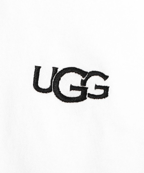 UGG アグ Tシャツ ロゴ刺繍 レディース XL 白 UGG（アグ）の「UGG@mos ロゴ刺繍 Tシャツ（Tシャツ/カットソー