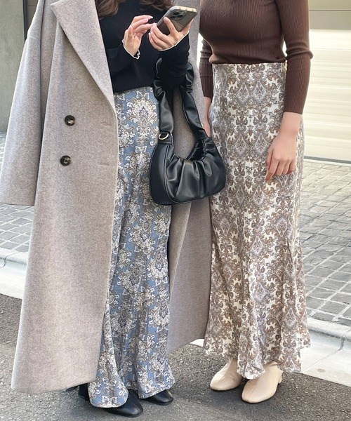 Lamoa(ラモア)の「Lamoa/ダマスク柄 ハイウエスト マーメイドスカート(スカート・レディース・グリーン/キナリ/ブルー・MEDIUM)」の22枚目の写真