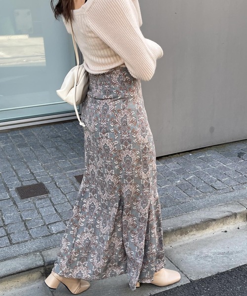 Lamoa(ラモア)の「Lamoa/ダマスク柄 ハイウエスト マーメイドスカート(スカート・レディース・グリーン/キナリ/ブルー・MEDIUM)」の17枚目の写真