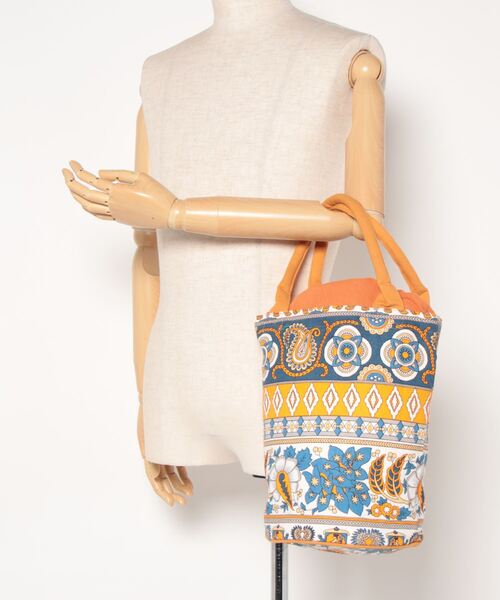 チャイハネ（チャイハネ）の「【チャイハネ】ゾウノ巾着バケツバッグ（ハンドバッグ・レディース・オレンジ/ブルー/グリーン/ピンク・FREE）」の8枚目の写真