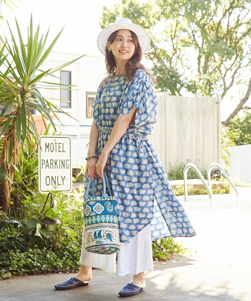 チャイハネ（チャイハネ）の「【チャイハネ】ゾウノ巾着バケツバッグ（ハンドバッグ・レディース・オレンジ/ブルー/グリーン/ピンク・FREE）」の11枚目の写真