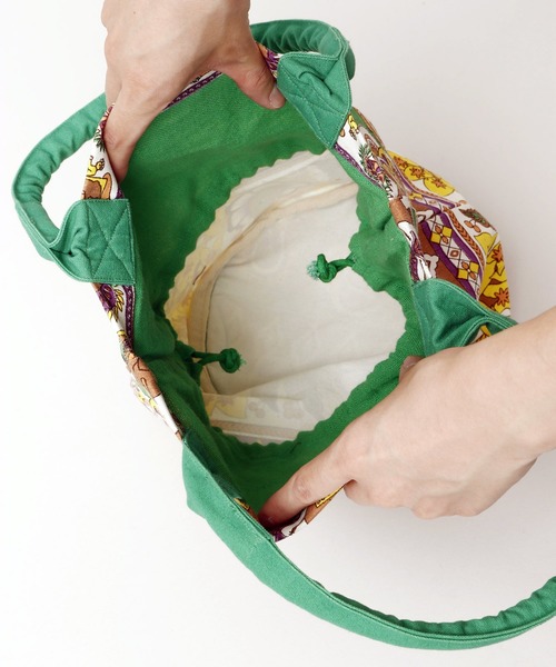 チャイハネ（チャイハネ）の「【チャイハネ】ゾウノ巾着バケツバッグ（ハンドバッグ・レディース・オレンジ/ブルー/グリーン/ピンク・FREE）」の9枚目の写真