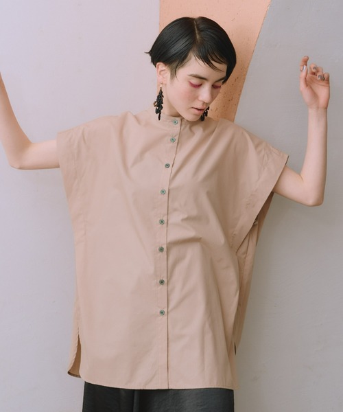manana suerte（マニャーナスエルテ）の「3WAYスリーブバンドカラーシャツ（シャツ/ブラウス・レディース・ベージュ/ブラック・FREE）」の12枚目の写真