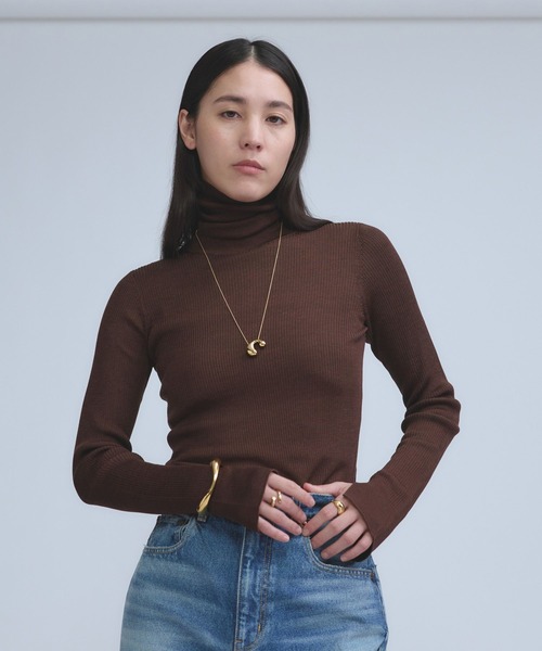 ♢新品♢Chaos(カオス)18Gシルクリブタートルネックニット Chaos（カオス） ニット セーター /「新色登場」18Gシルクリブ