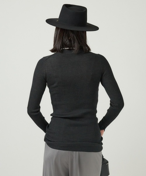 みー【新品未使用】カオス☆チーク 18Gシルクリブタートルネック Chaos(カオス)/【新色登場】18Gシルクリブタートルネックニット