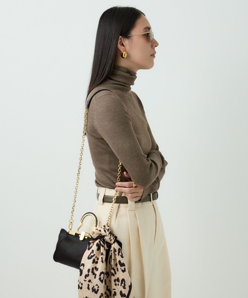 Chaos(カオス)/【新色登場】18Gシルクリブタートルネックニット